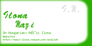 ilona mazi business card